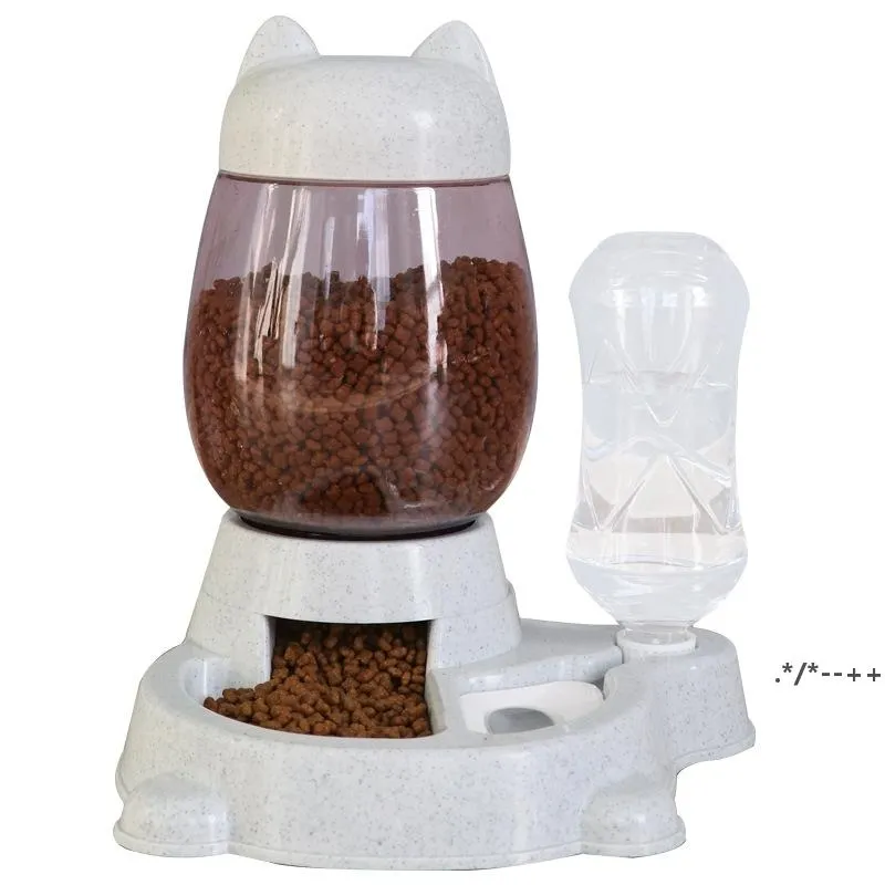 3 cores PET Automatic Feeder Coisas Cachorro Beber Tigela para animais de estimação Água Beber Alimentadores Alimentando Grande Dispensador de Capacidade RRB14072