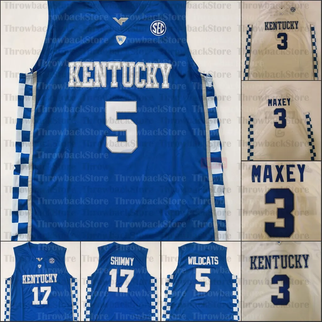 Custom Kentucky College Basketball Jerseys 3 Maxey 4 Nick Richards 12 Steden 5 Quickley 0 Ashton Hagans 11 Muur 1 Nate Sestina