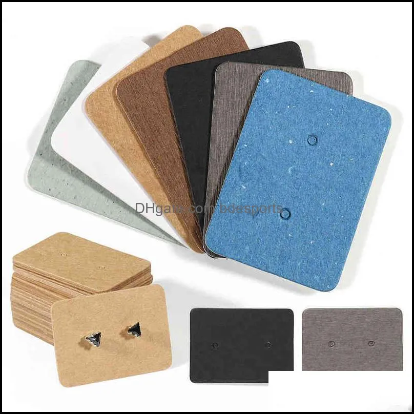 Greeting Cards Event & Party Supplies Festive Home Garden 100Pcs 50Pcs 2.5X3.5Cm Ear Studs Card Earring Display Packaging Cardboard Blank Kr