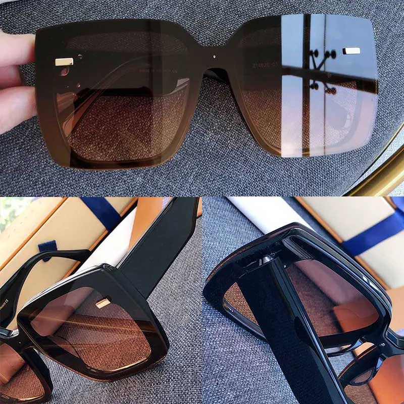 Sonnenbrille für Damen und Herren, Sommerstil, Anti-Ultraviolett, 1462, Designer-Retro, unsichtbarer Rahmen, Platte, rechteckig, modische Brillen, Top-Qualität, mit Originalverpackung