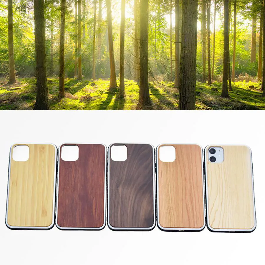 Wood Bamboo Black White Bumper Phone Cases TPU Back Cover for iPhone 15 14 13 Plus X XS XR 11 Pro Max 12 Mini SE2 Samsung S24 S23 S22 S21 Note 10 20 Ultra LG K50s OnePlus 7-Blank