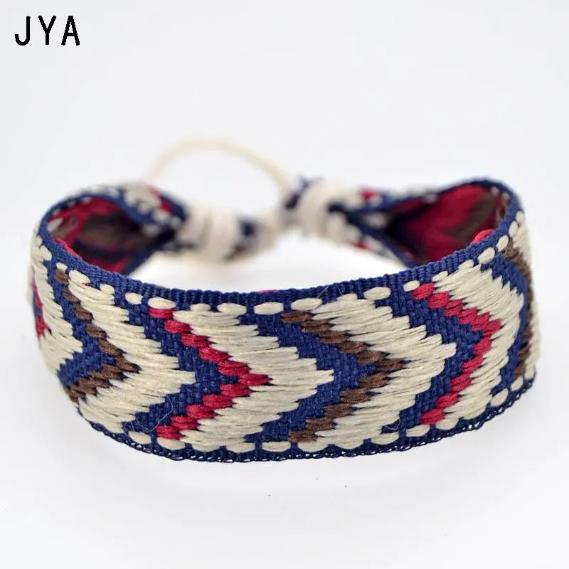 Charm Bracelets Jya Mode Lucky Wide Floided Tibetan gestrickt