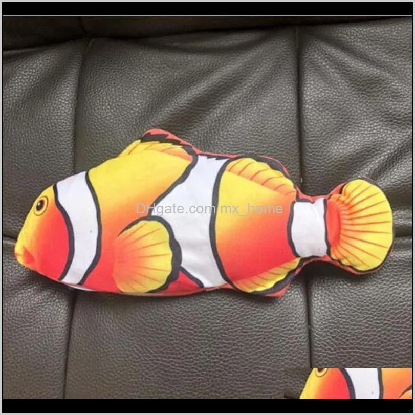 1pcs cat pet toy electric fish simulates fish jumping plush toy usb charging pet toys