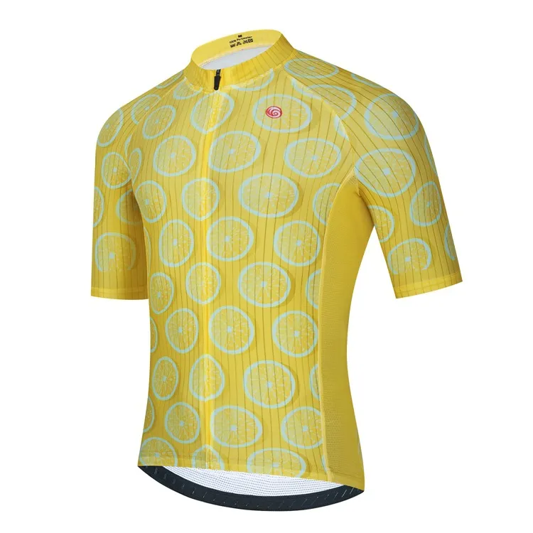 Lemon Pro Team Cycling Jersey Yellow Summer Cycling Wear mountainbikee kleding fiets kleding MTB fietsen fietsende kleding fietsen tops