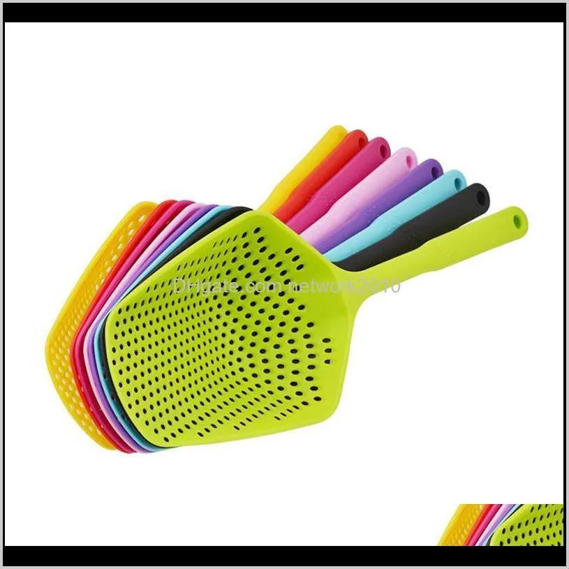 Utensils Tools Kitchen, Dining Bar Home & Garden Drop Delivery 2021 Cooking Shovels Vegetable Scoop Nylon Spoon Large Colander Soup Filter Pa