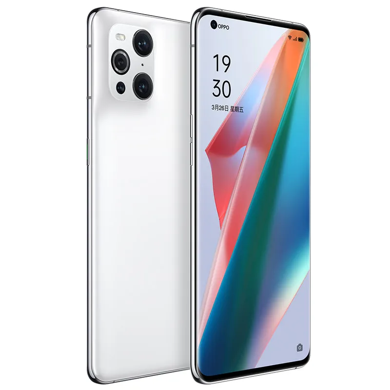 Original Oppo Hitta X3 5G Mobiltelefon 8GB RAM 128GB 256GB ROM SNAPDRAGON 870 OCTA CORE 50.0MP NFC 4500MAH Android 6,7 tum Fullskärm Fingerprint ID Face Smart Cell Phone