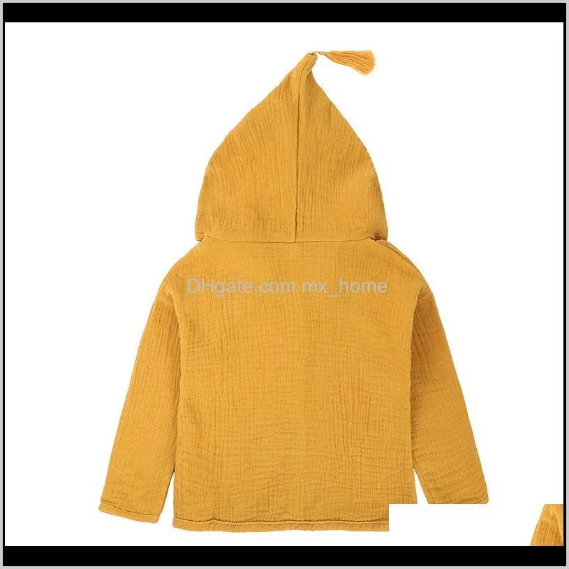 children baby girl fashion hooded coat cute solid color long sleeve spring autumn casual outerwear hot
