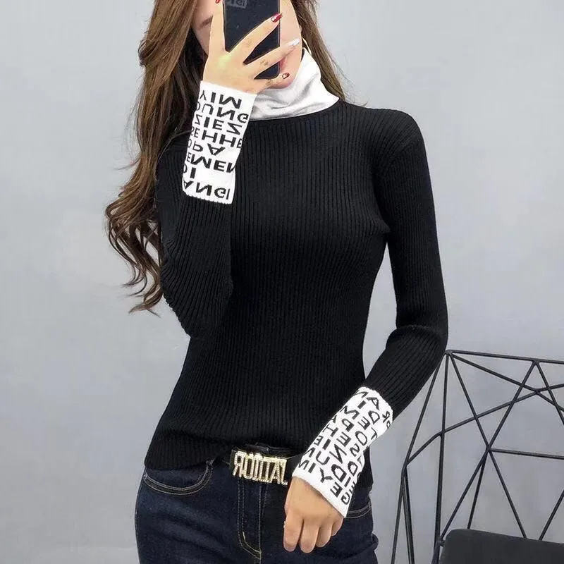 Women designers clothes 2020 Tight Basic Sweater Women Thin Long Sleeved Women Sweaters And Pullovers Turtleneck Slim Sweaters