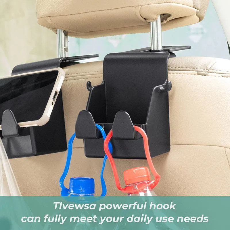 Multi Purpose Car Seat Organizer With Concealed Page Hook For