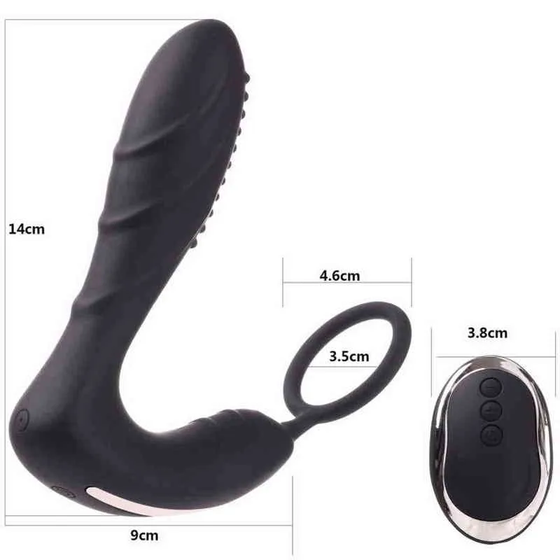 Nxy Vibrators Wireless Remote Control Male Prostate Massager Silicone Anal vagina Vibrator 10 Speed Masturbator Sex Toys for Man Woman Adult 1210