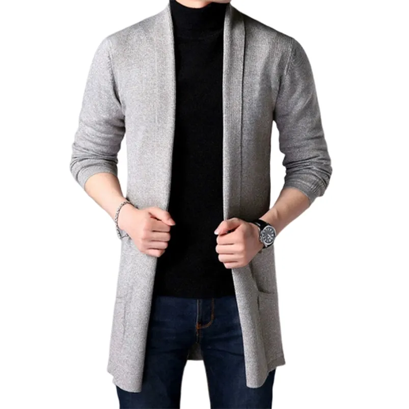 お気に入りの男性用セーター秋のカジュアルソリッドニット男性カーディガンデザイナーhommeセータースリムフィットウォーム服220108