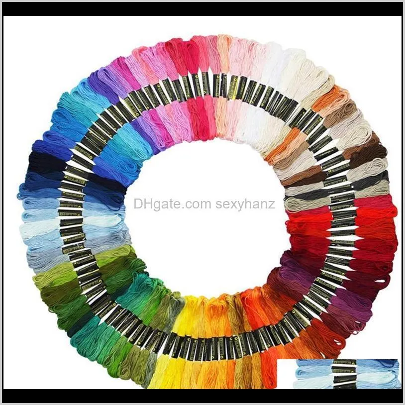 50/100pcs cross stitch thread handmade yarn floss kit polyester cotton embroidery line for household diy sewing tools