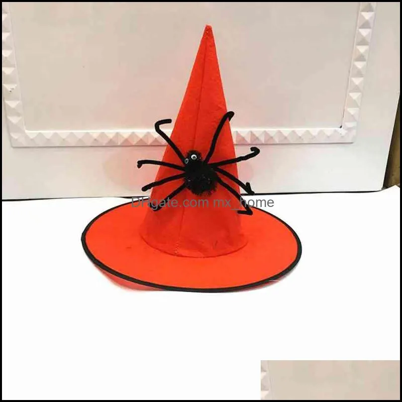 Party hat Halloween Hat Festival Masked Tissues Spider Witch Cosplay Witchhead Decoration 0811