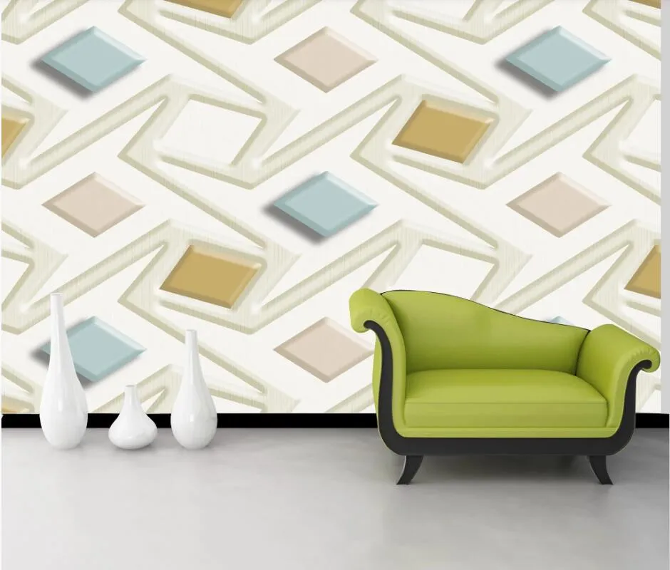 Sfondi AINYOOUSEM Nordic 3D Solid Geometric Modern Background Wall Papier Peint Papel De Parede Wallpaper Stickers