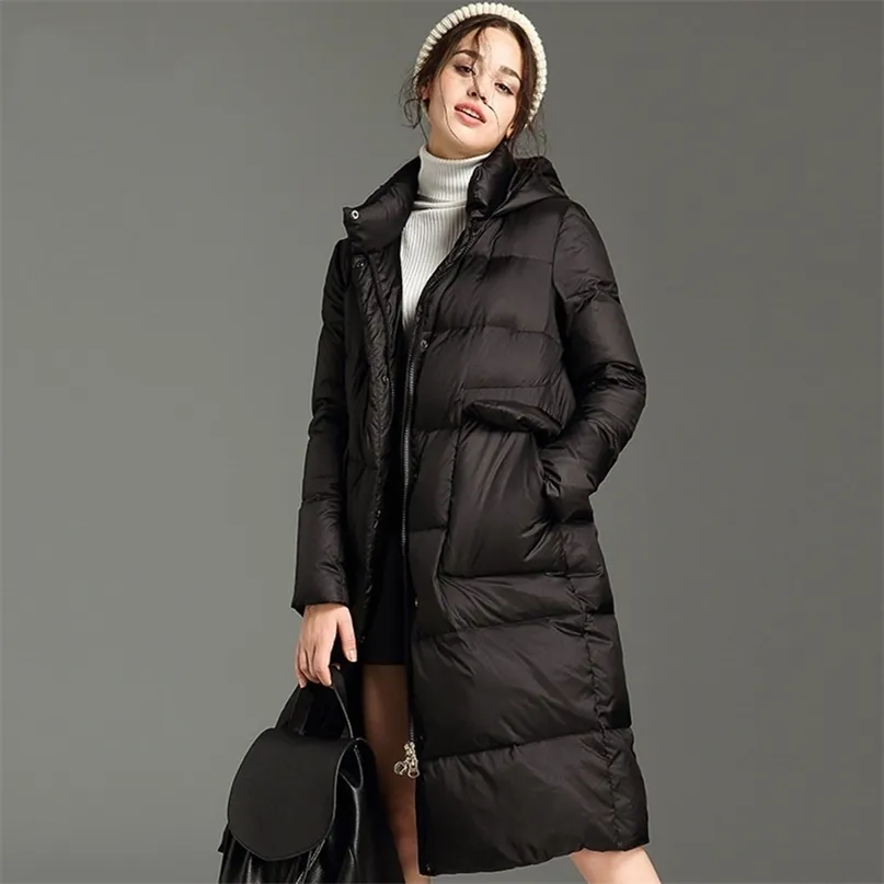 Försäljningsobjekt Specialpris Link Padded Jackets Oversize Loose Hooded Long Parkas Varm Casual Contour 211008