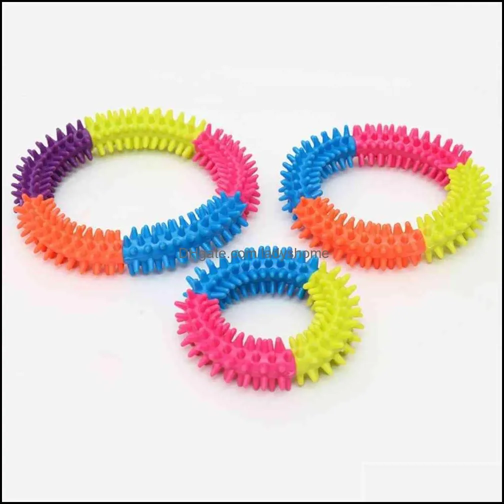 Silicone Spiky Sensory Ring Fidget Toys finger decompression toy Bracelet Stimulating Massage Stress Anxiety Relief Squeeze HWF6492