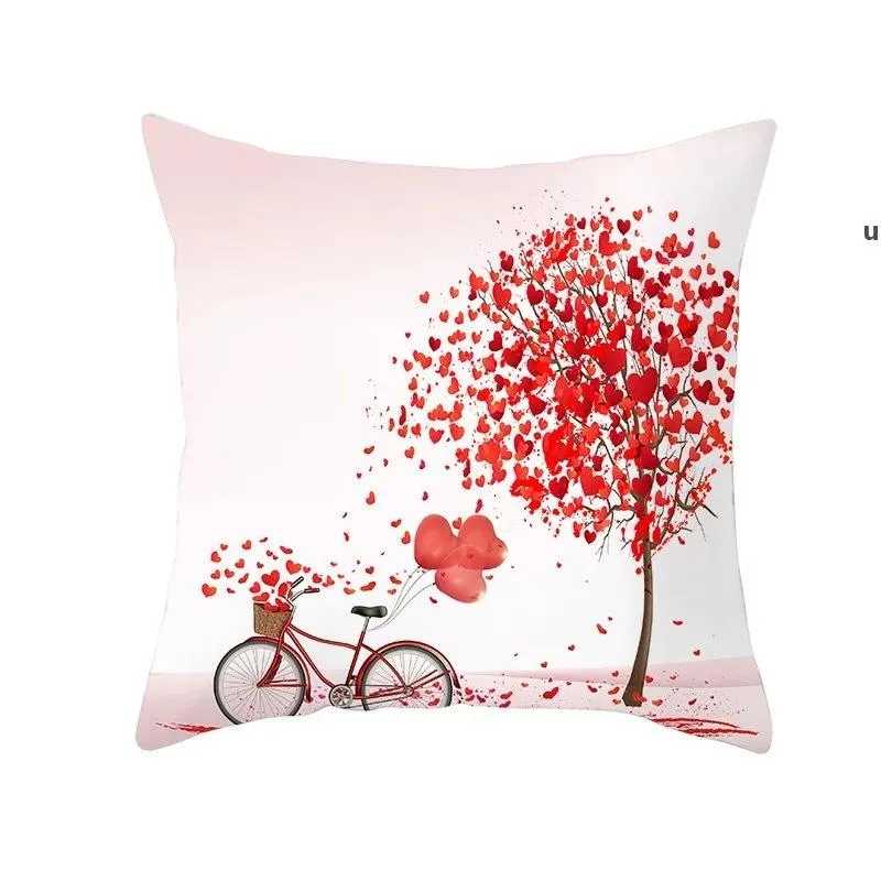 Alla hjärtans dag soffa kuddefall 18x18 inches valentins dekoration kudde täcke soffa hem bröllopskontor kudde dekor rre11500