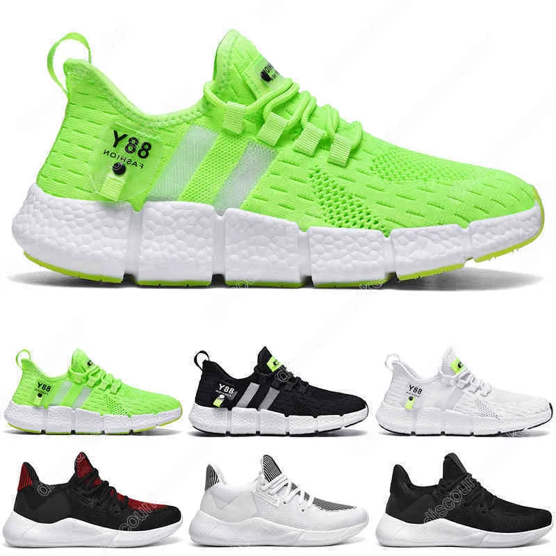 Nefes Erkekler Koşu Ayakkabıları Spor Sneaker Klasik Açık Tasarımcı Yeşil Yumuşak Koşu Yürüyüş Tenis Ayakkabı Chaussures De Spor Yayın Hommes