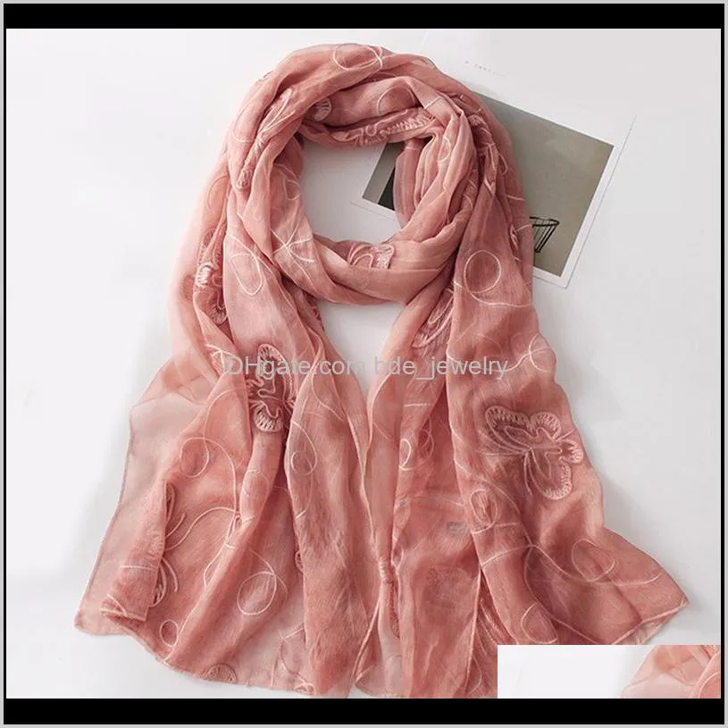 imitated silk scarf womens summer breeze lightweight sheer wrap gauze scarf shawl from muslim hijab