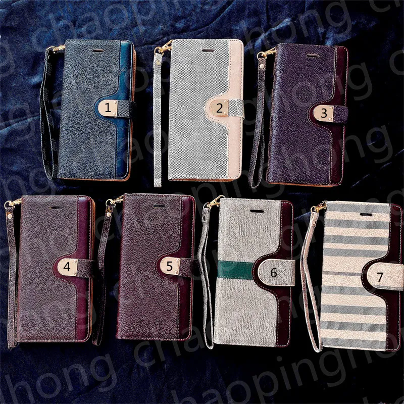 Läderplånbok Telefonfodral för iPhone 15 14 13 Pro Max 13 12 11 XS XR X 8 Plus Samsung Galaxy S23 Ultra S22 Plus S21 S20 Cover Luxury Card Holder Flip Magnetic Cellphone Case