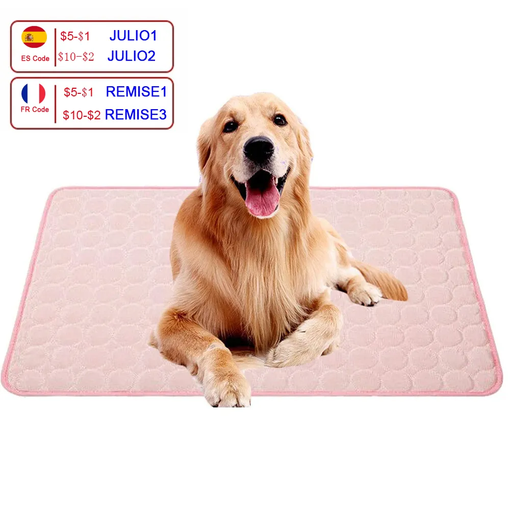 Livraison directe tapis de refroidissement d'été lavable pour chiens chats chenil respirant auto-refroidissant caisse pour animaux de compagnie Cusion sommeil