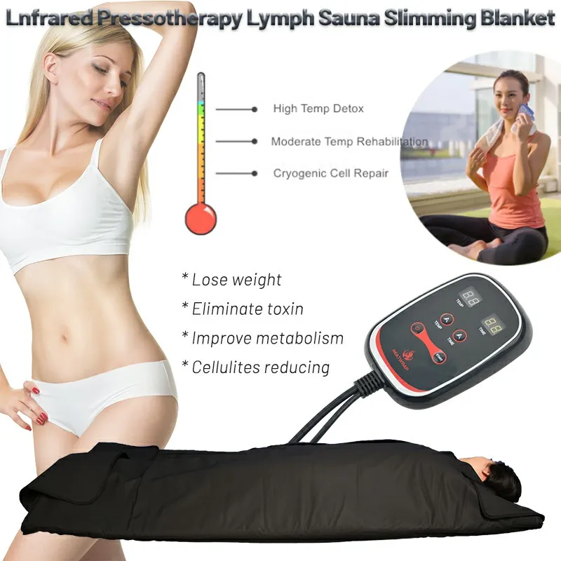 FIR Far Infrared Sauna Blanket Weight Loss Slimming Ray Heat Body Wrap For Lymphatic Drainage Fat Reduce