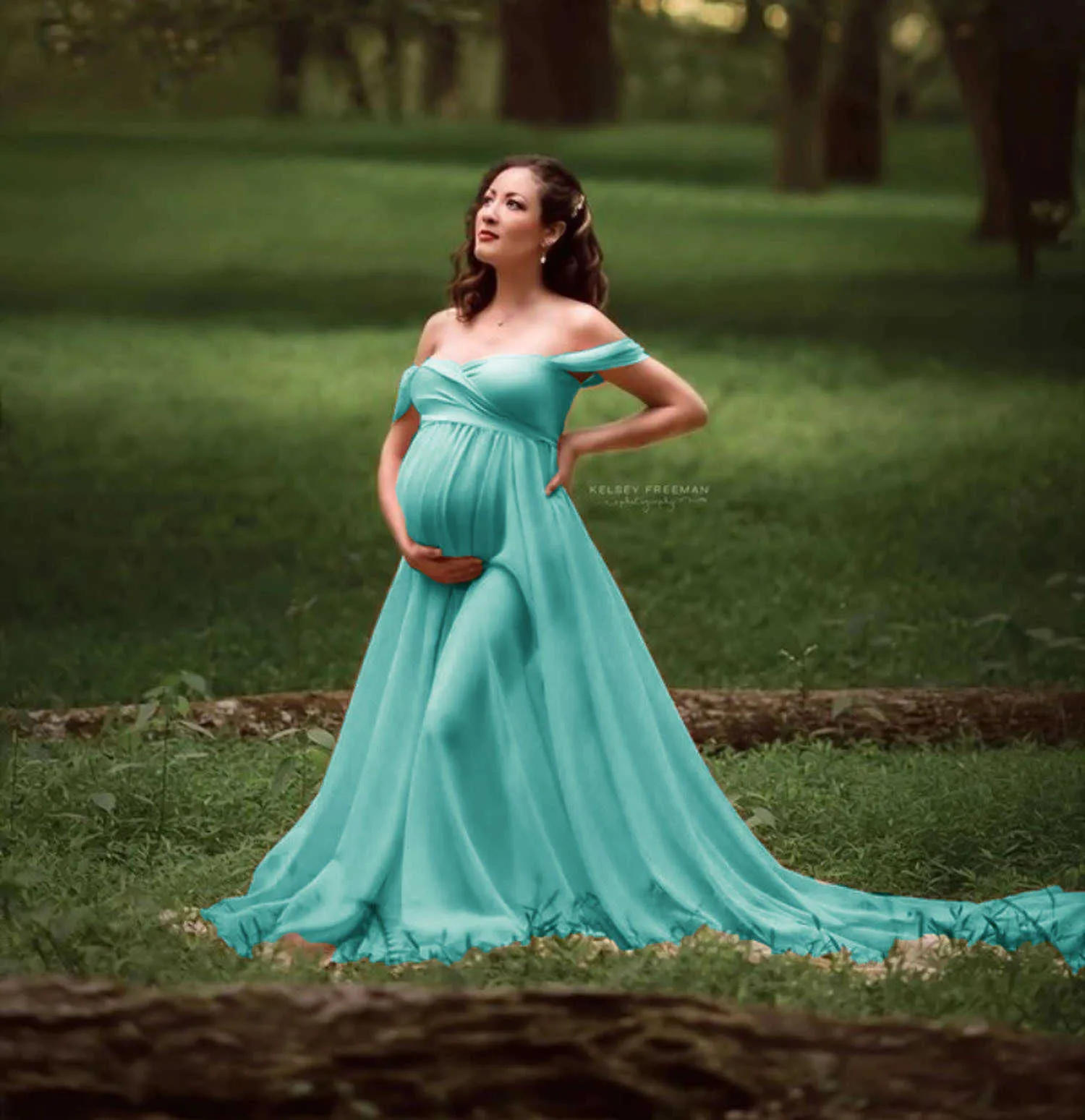 Maternity Dresses for Photoshoots - Sexy Shoulder Dresses for Pregnant  Women - R230519