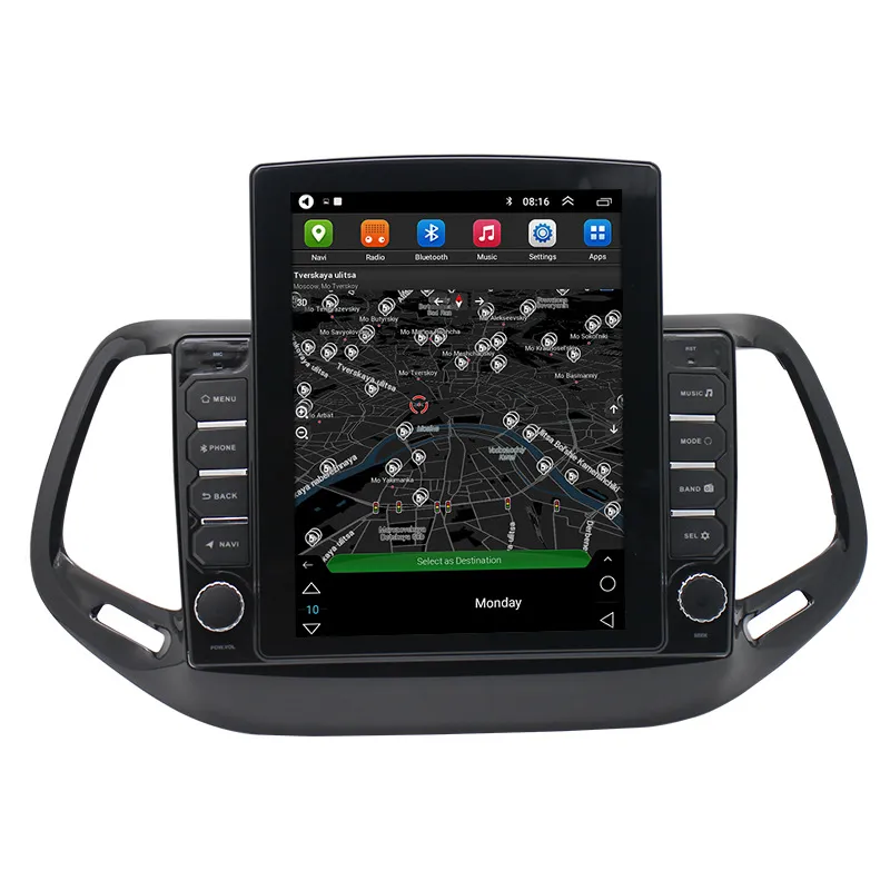 Voiture Dvd Gps Navigation Multi Media Player pour JEEP Compass Android Audio Vidéo Auto Radio