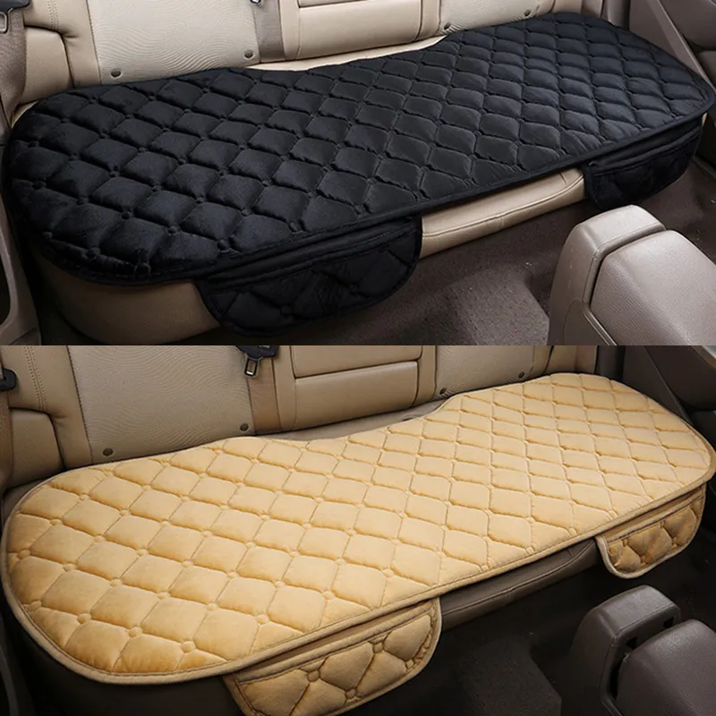 Car Coves Protector Mat Auto Rear Cushion Fit Most Vehicles Non-slip Keep Warm Winter Plush Velvet Back Seat Pad