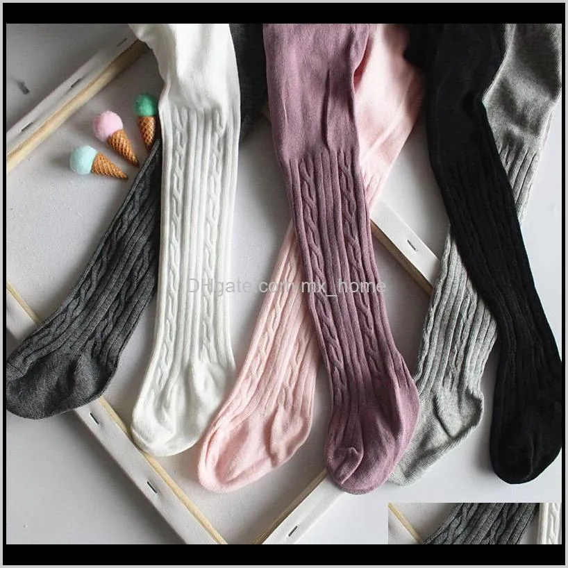 kids girls leggings stockings 6 colors girls thicken double needles high waist warm pure cotton bottom socks pants 04