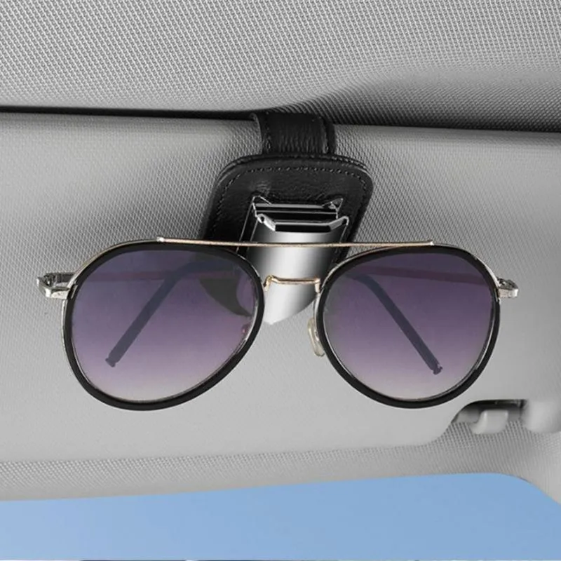 Other Interior Accessories 1pc Universal Sunglasses Holder Card Sun Visor Fastener Eyeglasses Clip Receipt Storage Ticket Auto Decor