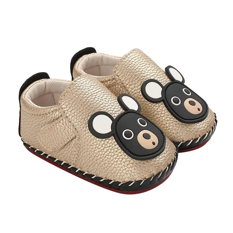 İlk Walkers Bebek Ayakkabıları Erkek Kız Deri Sert Alt Yürüyüş Sneakers Toddler 2021 Moda Tasarımcısı