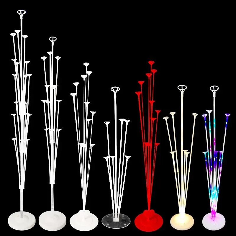 1セットお誕生日おめでとうパーティーバルーンエアボールスティックスタンド結婚式の装飾ベビーシャワーバルーンアーチテーブルアクセサリーデコレーション