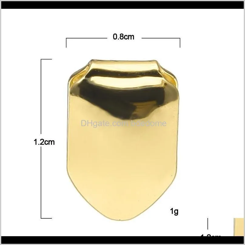 high quality teeth dental grills for mens single gold grillz fashion hip hop jewelry