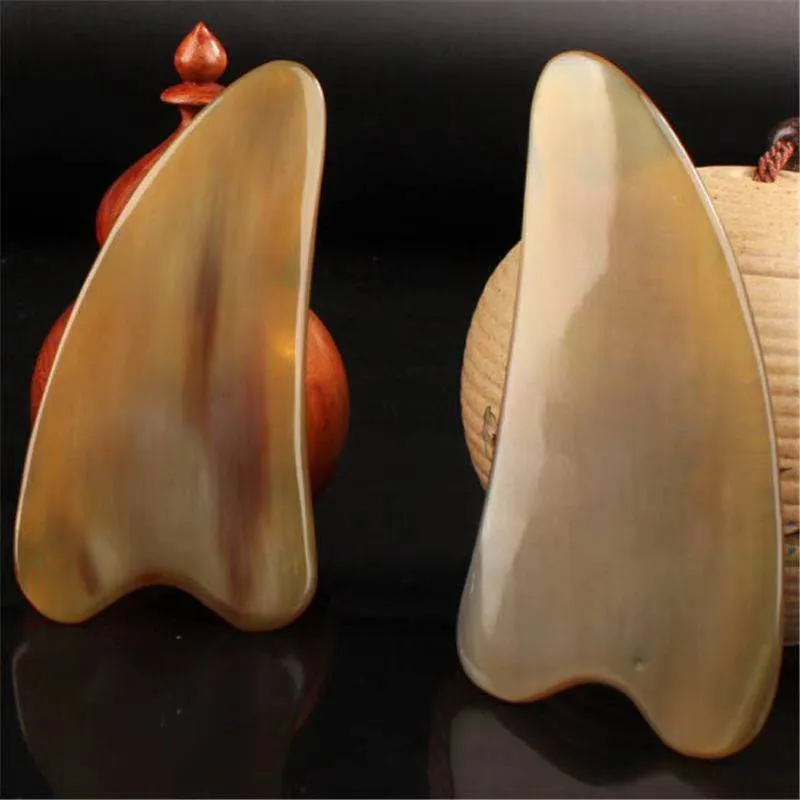 Buffalo Horn Gua Sha Massage Face Care Tool Acupuncture Spa Therapy Guasha Massager Scraping Board Beauty Health Neck Body Skin