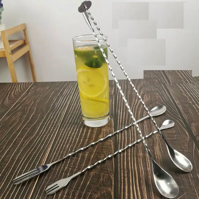 Köksbalk Cocktail DIY Tool Stirring Mixing Drink Mixer Puddler Spoon Ladle Stirrer 4 Stil för dig Välj