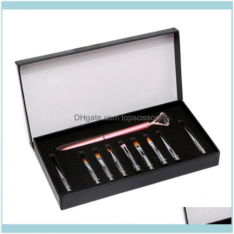 Pcs/Set Big Diamond Nail Brush Rhinestone Manicure Pen Acrylic Powder Gel Set Art Tool Kits