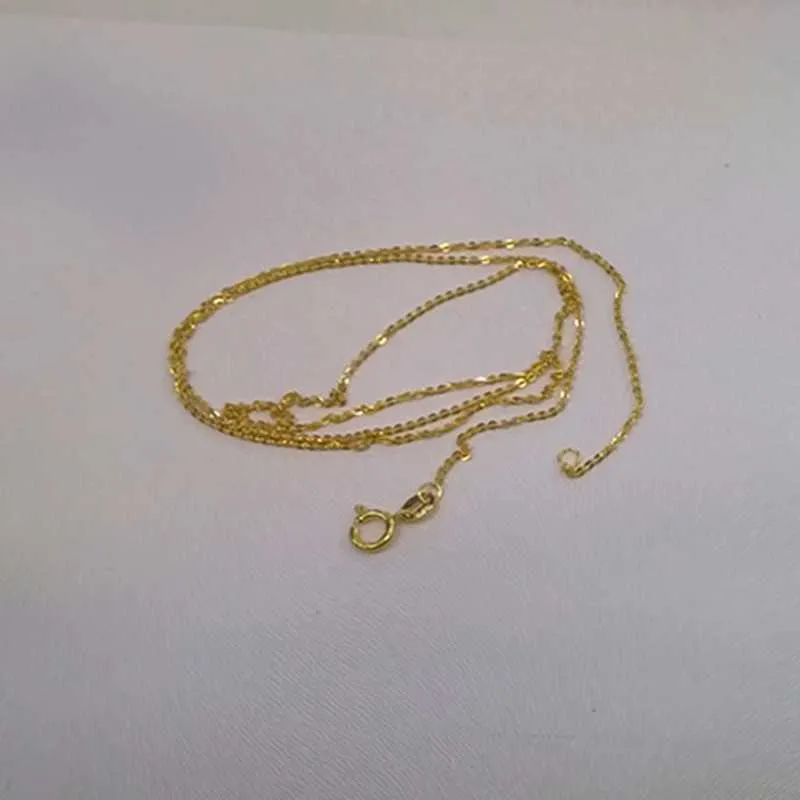 HOT CHEAP NICE QUALITY 45cm 18K Yellow Gold Necklace Chain AU750