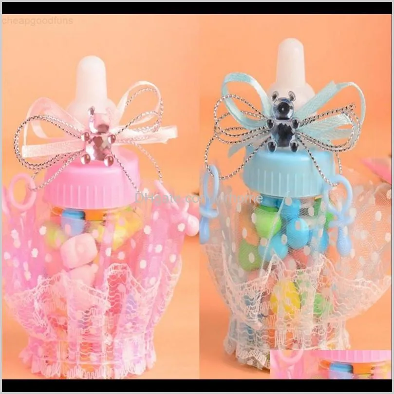 factory price christening baby shower baptism brithday party gift favors candy box bottle boy girl