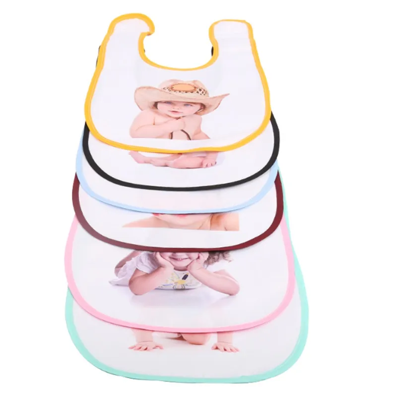 Impressão de transferência de calor toalha de saliva em branco guardanapo sublimação toalhas de saliva do bebê babador 4 estilos
