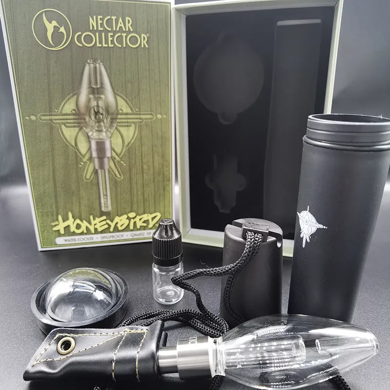 Honeybird Nectar Collector Vaporizer Kit High Quality Hookahs With Titanium Ceramic Quartz Tip Mini Water Pipe Oil Rig VS Glass Bong