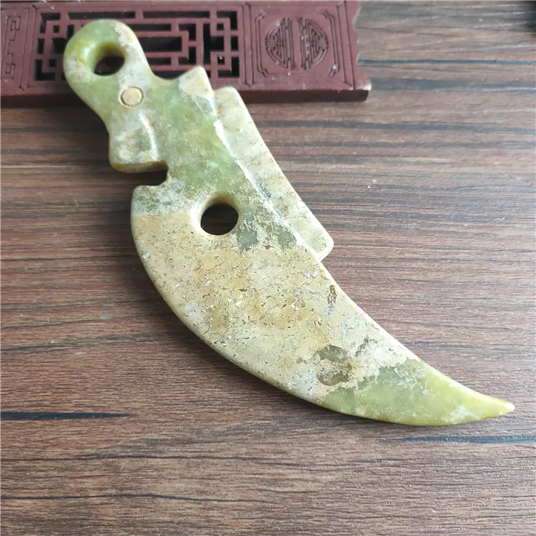 Antique Jade Antique Artesanato Pedra Antiga Weapon Sword Dagger Ornaments Atacado
