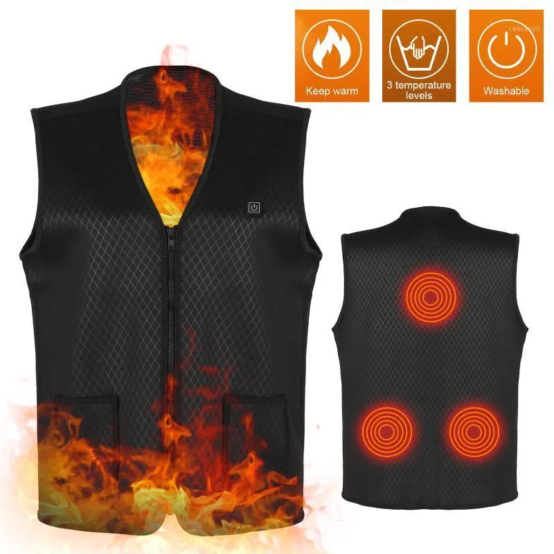 Outdoor T-Shirts Manetic Therapy Heated Vest Washable USB Electric Heating Waistcoat Clothing Winter Jacket For Men And Women