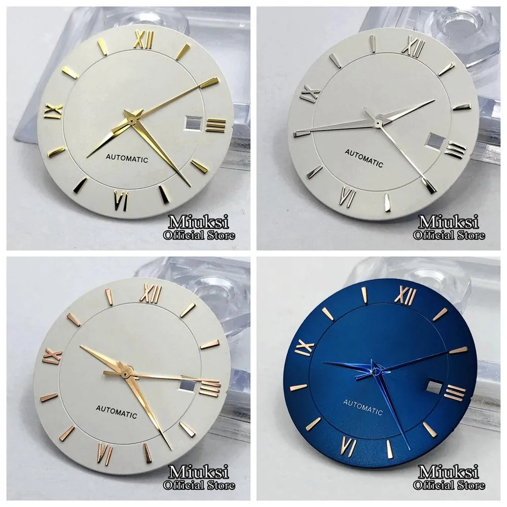 33mm steriel horloge wijzerplaat + horloge handen fit miyota 8205/8215 / 821A / 82-serie, Mingzhu DG2813 / 3804 beweging