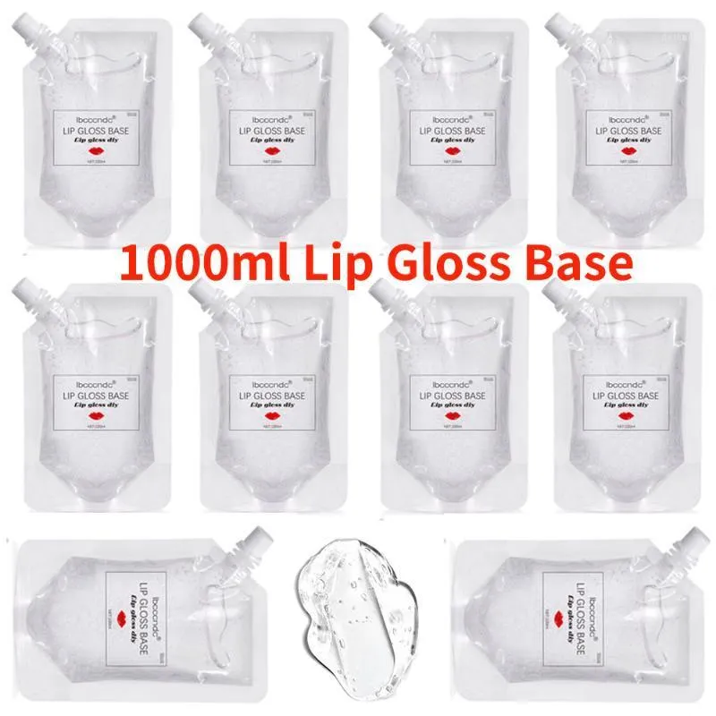 1000ml FAI DA TE trasparente Lipgloss olio di base antiaderente idratante Rossetto Materiale Gel Lip Gloss Handmade Liquid Makeup1