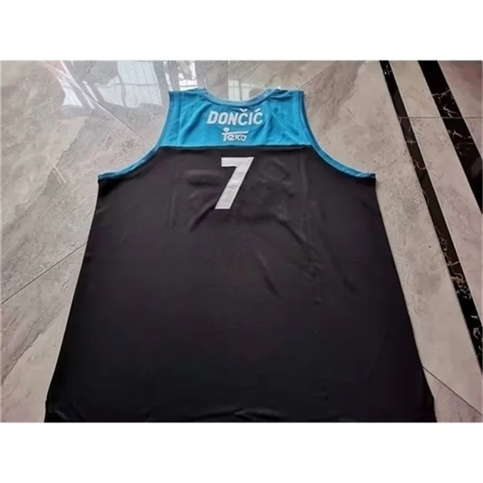 00980098rare Basketball Jersey Men Youth women Vintage Luka Doncic Real Madrid Euro League Black blue High School College Size S-5XL custom any name or number