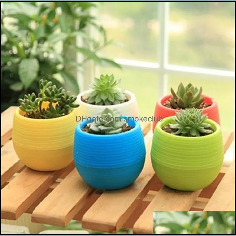 Gardening Flower Pots Mini planter pots mini plastic flower Flowerpot Home Garden Office Decor Succulent Plant