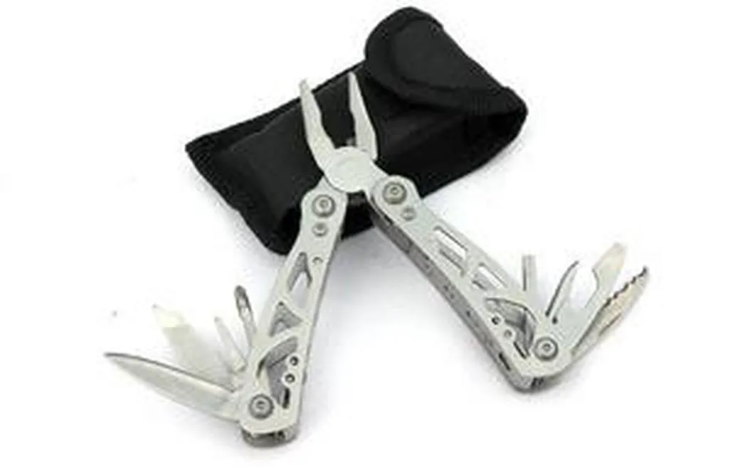 Metal Multi Function Plier Mini Folding Tang med skruvmejsel Filer Knivöppnare Utomhus Överlevnadsutrustning Handverktygstång