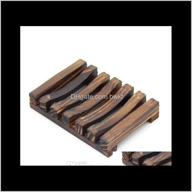 natural wooden bamboo soap dish tray holder storage soap rack plate box container for bath shower plate bathroom yd0357