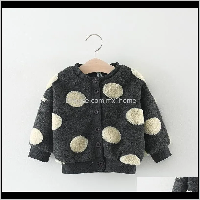 2021 new spring fall cute cardigan outerwear to newborn baby girls clothes polka dot fashion jacket vf92
